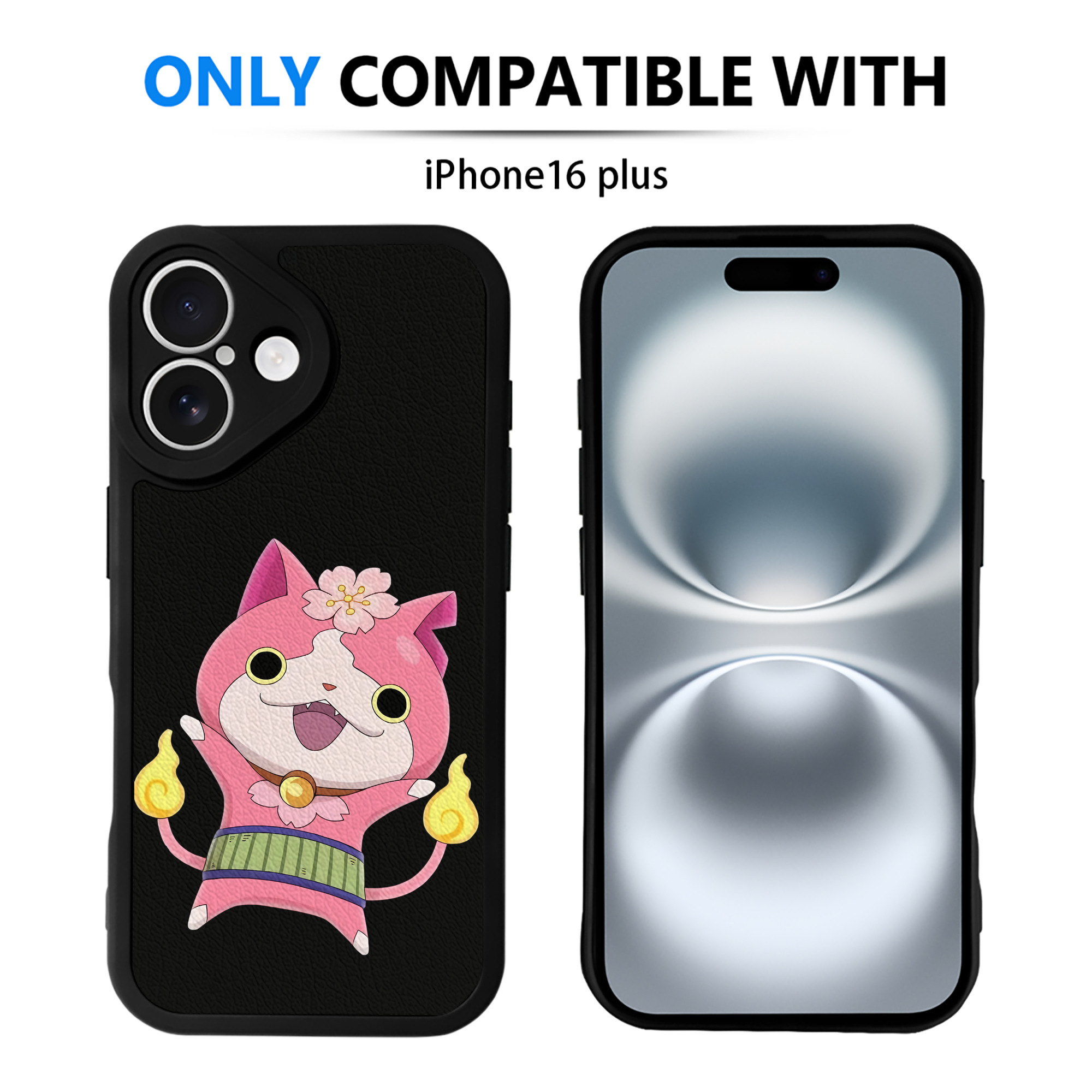 （画像用） 妖怪ウォッチ Yo-kai Watch 【iPhone 16シリーズ対応】シリコンスマホケース（レザー調） 材質：シリコン